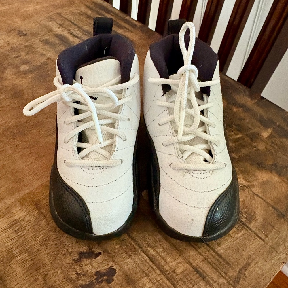 Kids White and Black High-Top Jordan Retro